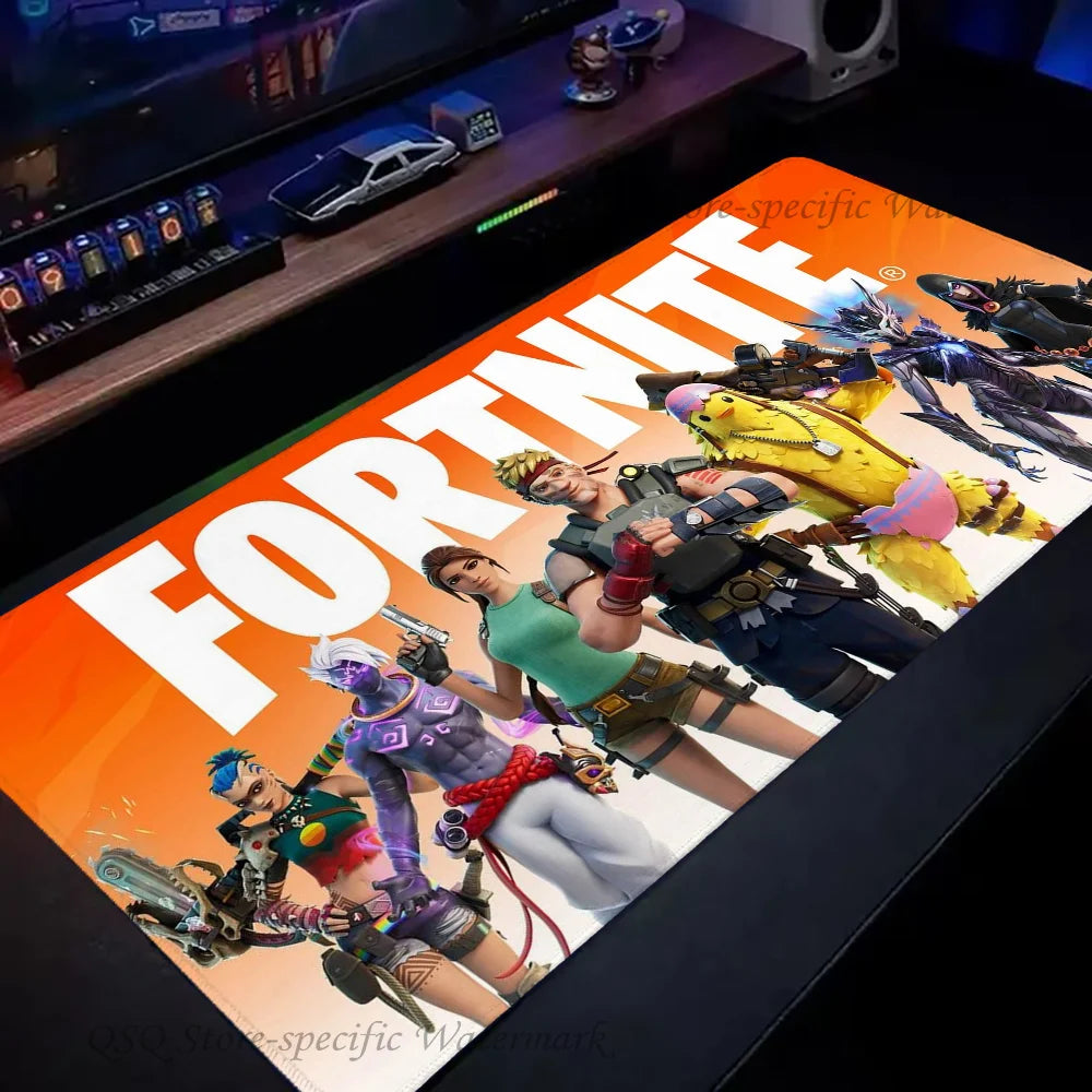 F-fortnite Mousepad Mouse Mat Desk Mat With Pad Gaming Accessories Prime Gaming XXL Keyboard Pad Padding Mat