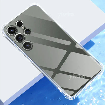 Shockproof Clear Silicone Soft Back Case For Samsung S23 S22 S21 Ultra plus note20 Galaxy S 23 22 21 FE + Phone Cases Covers - Digital Edges | Online Electronics Store
