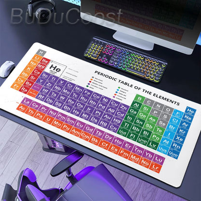 HD Periodic Table Of Elements Xxl Desk Mat PC Extended Mousepad Gamer Computer Mouse Pad Gaming Keyboard Mats Office Accessories