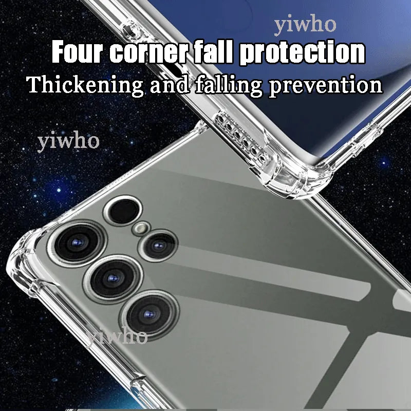Shockproof Clear Silicone Soft Back Case For Samsung S23 S22 S21 Ultra plus note20 Galaxy S 23 22 21 FE + Phone Cases Covers - Digital Edges | Online Electronics Store