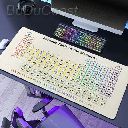 HD Periodic Table Of Elements Xxl Desk Mat PC Extended Mousepad Gamer Computer Mouse Pad Gaming Keyboard Mats Office Accessories