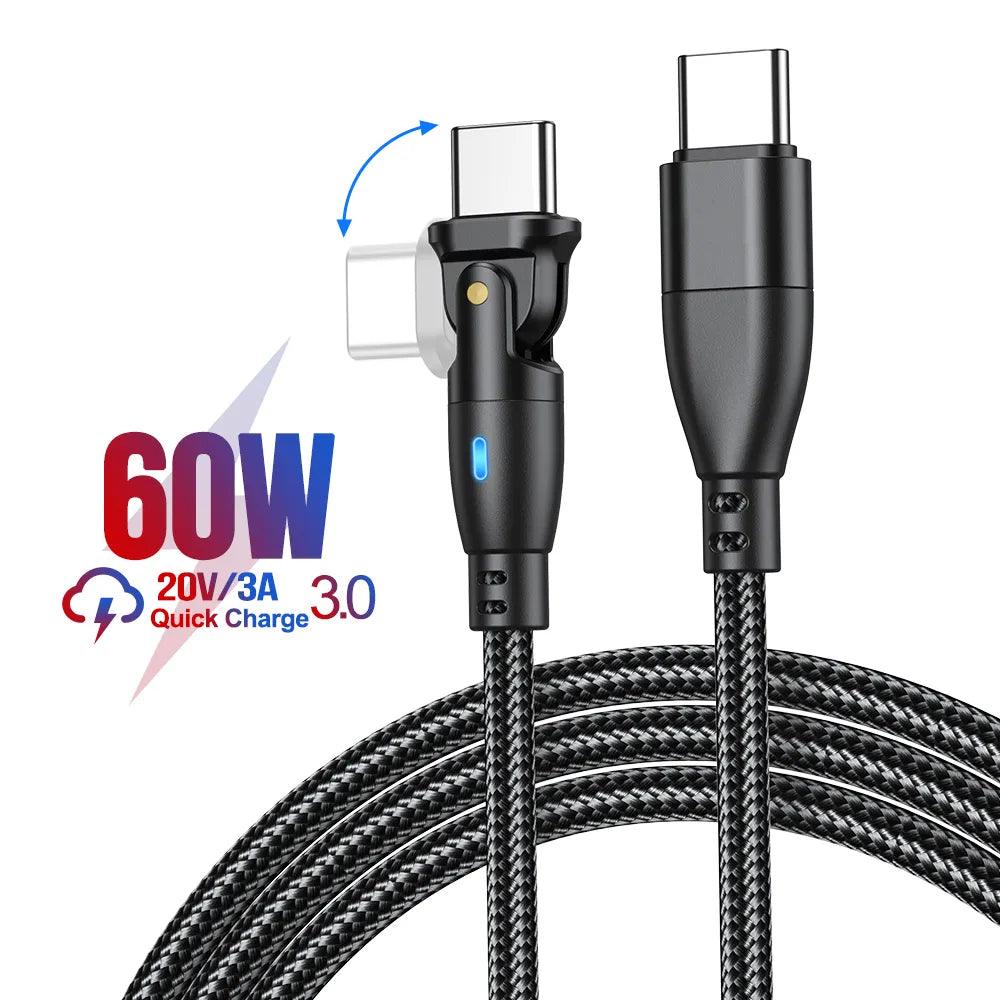 100W USB C to Type C Cable USBC PD Fast Charging Wire Cord for MacBook Pro Xiaomi POCO Huawei iPad Samsung USB-C Cable 3M - Digital Edges | Online Electronics Store