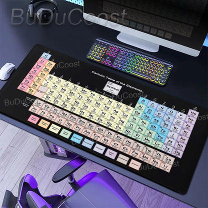 HD Periodic Table Of Elements Xxl Desk Mat PC Extended Mousepad Gamer Computer Mouse Pad Gaming Keyboard Mats Office Accessories