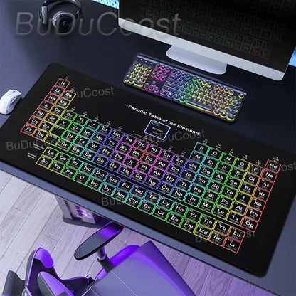 HD Periodic Table Of Elements Xxl Desk Mat PC Extended Mousepad Gamer Computer Mouse Pad Gaming Keyboard Mats Office Accessories