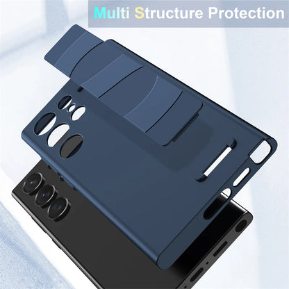 Luxury Silicone Elastic Wrist Strap Shockproof Phone Case For Samsung Galaxy S23 Ultra S23 Plus Matte Clear Thin Hard Back Cover - Digital Edges | Online Electronics Store