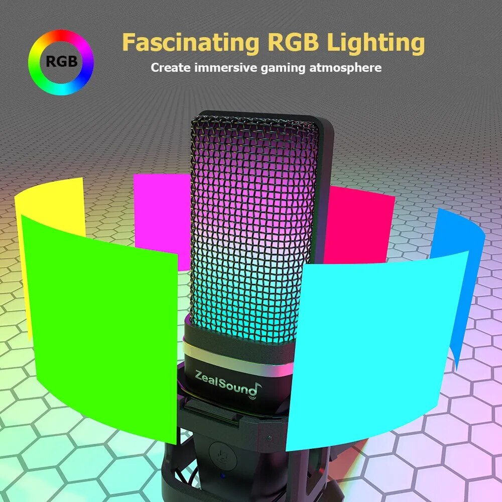 FIFINE USB-gamingmicrofoonset voor pc, PS4/5 condensator cardioïde microfoonset met mute-knop / RGB / armstandaard, voor streaming video-A6T 44 FIFINE USB-gamingmicrofoonset voor pc, PS4/5 condensator cardioïde microfoonset met mute-knop / RGB / armstandaard, voor streaming video-A6T 44