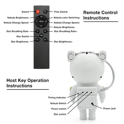 Kids Star Projector Night Light with Remote Control 360 Adjustable Design Astronaut Nebula Galaxy Lighting for Children - Digital Edges | Online Electronics Store