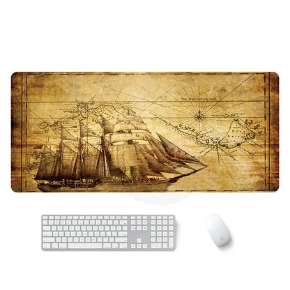 Large Size Map Mouse Keyboard Pad Neoprene Rubber With Top Fabric Game Adventure Mat Table Cover Home Office Anti-slip Mousepad