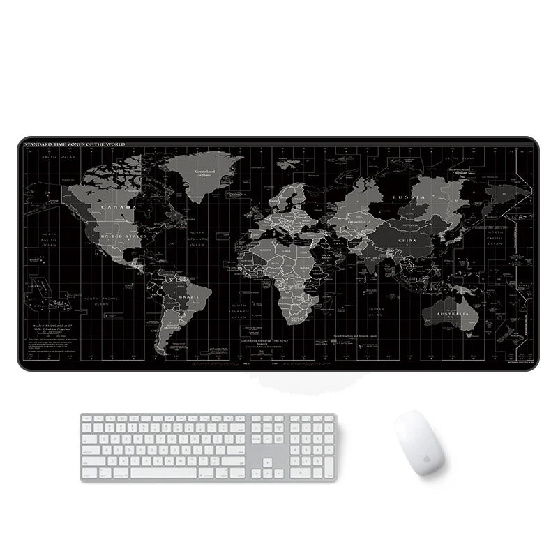 Large Size Map Mouse Keyboard Pad Neoprene Rubber With Top Fabric Game Adventure Mat Table Cover Home Office Anti-slip Mousepad