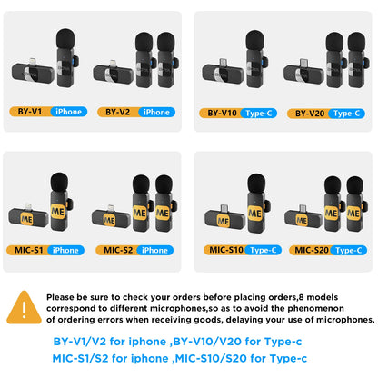 BOYA BY-V Professional Wireless Lavalier Mini Microphone for iPhone iPad Android Live Broadcast Gaming Recording Interview Vlog - Digital Edges | Online Electronics Store