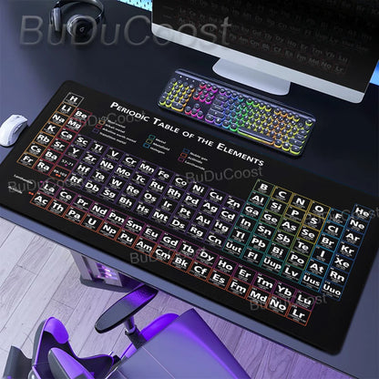 HD Periodic Table Of Elements Xxl Desk Mat PC Extended Mousepad Gamer Computer Mouse Pad Gaming Keyboard Mats Office Accessories