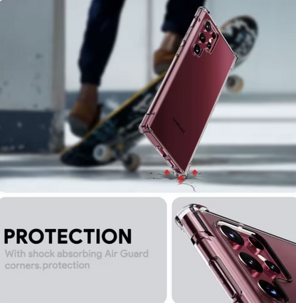 Clear Case For Samsung Galaxy S23 Ultra Shockproof Crystal Transparent Case Cover Protective Soft Phone Case