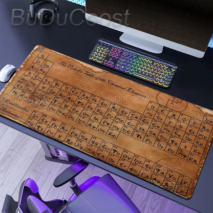 HD Periodic Table Of Elements Xxl Desk Mat PC Extended Mousepad Gamer Computer Mouse Pad Gaming Keyboard Mats Office Accessories