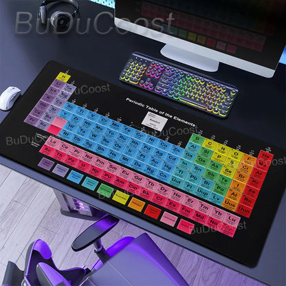 HD Periodic Table Of Elements Xxl Desk Mat PC Extended Mousepad Gamer Computer Mouse Pad Gaming Keyboard Mats Office Accessories