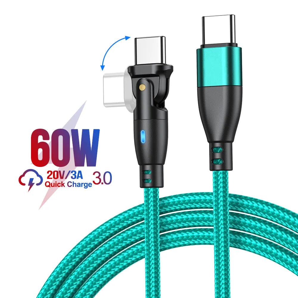 100W USB C to Type C Cable USBC PD Fast Charging Wire Cord for MacBook Pro Xiaomi POCO Huawei iPad Samsung USB-C Cable 3M - Digital Edges | Online Electronics Store