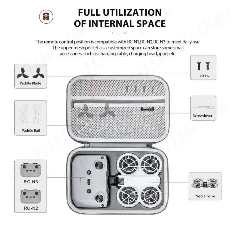 Storage Bag for DJI Neo Drone Carrying Box Waterproof Case Dustproof Portable Handbag for DJI RC Smart Controller Accessories