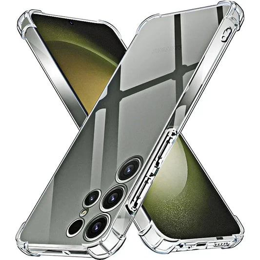 Clear PU Shockproof Back Case For Samsung Galaxy S24 S23 S22 Ultra S21 S20 FE S10 S9 S8 Plus ransparent Case - Digital Edges | Online Electronics Store