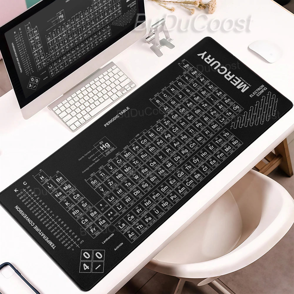 HD Periodic Table Of Elements Xxl Desk Mat PC Extended Mousepad Gamer Computer Mouse Pad Gaming Keyboard Mats Office Accessories