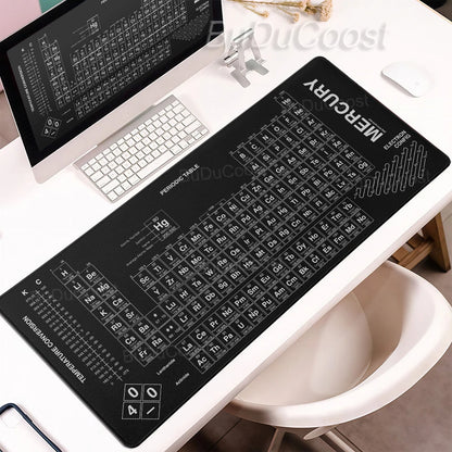 HD Periodic Table Of Elements Xxl Desk Mat PC Extended Mousepad Gamer Computer Mouse Pad Gaming Keyboard Mats Office Accessories
