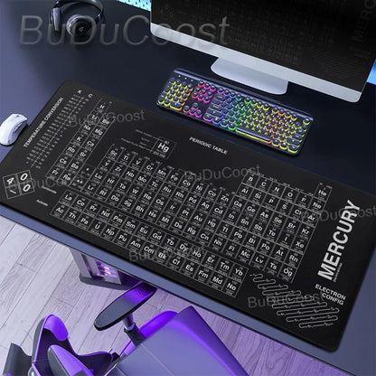 HD Periodic Table Of Elements Xxl Desk Mat PC Extended Mousepad Gamer Computer Mouse Pad Gaming Keyboard Mats Office Accessories