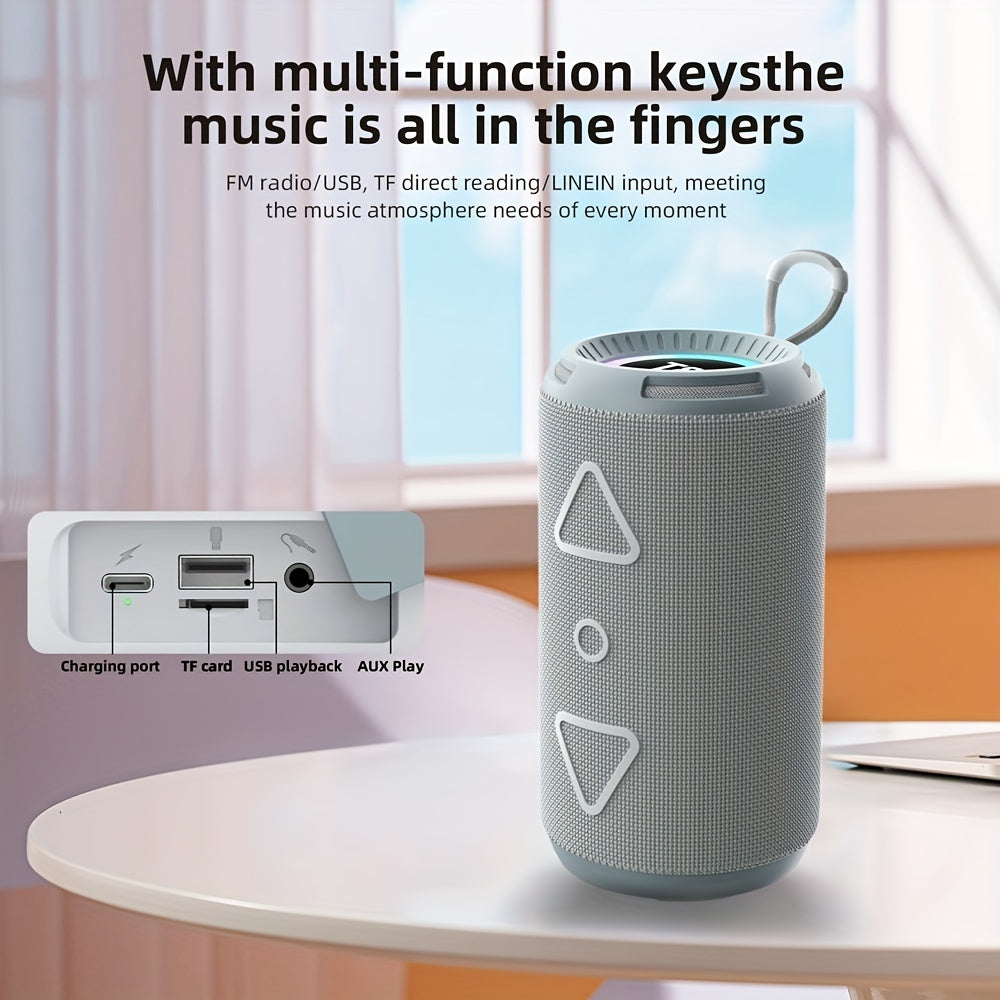 T&G656 RGB Light Wireless Cylinder BT Speaker Portable Book Outdoor Waterproof - Digital Edges | Online Electronics Store