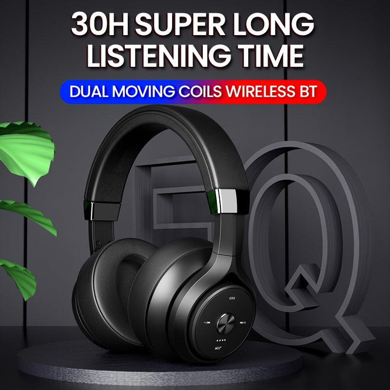 Wireless Headphones, 30H Playtime EQ Music Modes Wireless Headphones With Microphone, HiFi Stereo Foldable Lightweight Headset, Deep Bass For Phone PC Headset - Digital Edges | Online Electronics Store