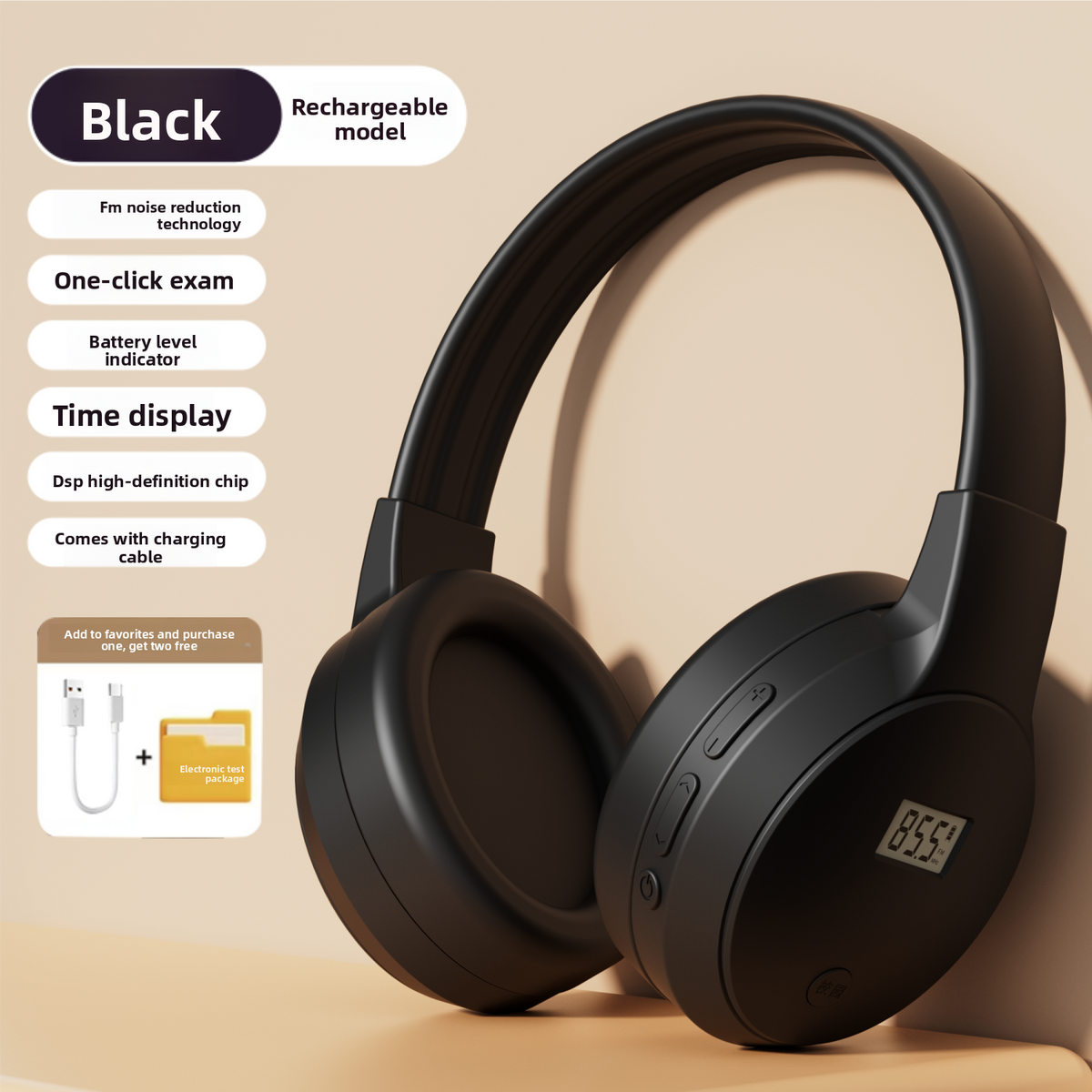 CET Exam Headphones with FM Radio and Bluetooth – additional product photo 8