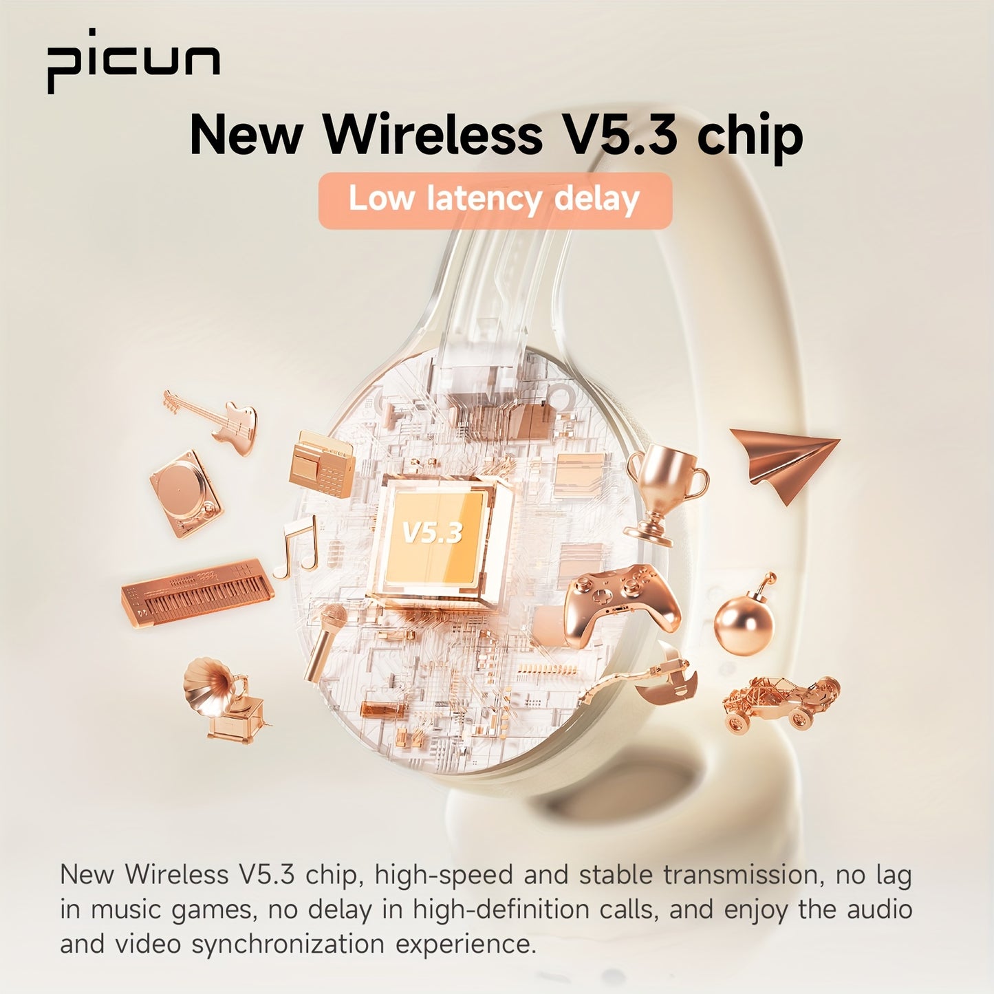 Picun B-01 Wireless Headset Headset E-sports Gaming Headset For Computer Phone Tablet Long Battery Life Holiday Gifts Women/Kids/Children/Men/Adults - Digital Edges | Online Electronics Store