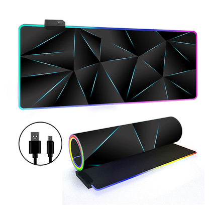 RGB Gaming Mouse Pad Oversized Grid LED Desk Mat Thickened Natural Rubber – additional product photo 9