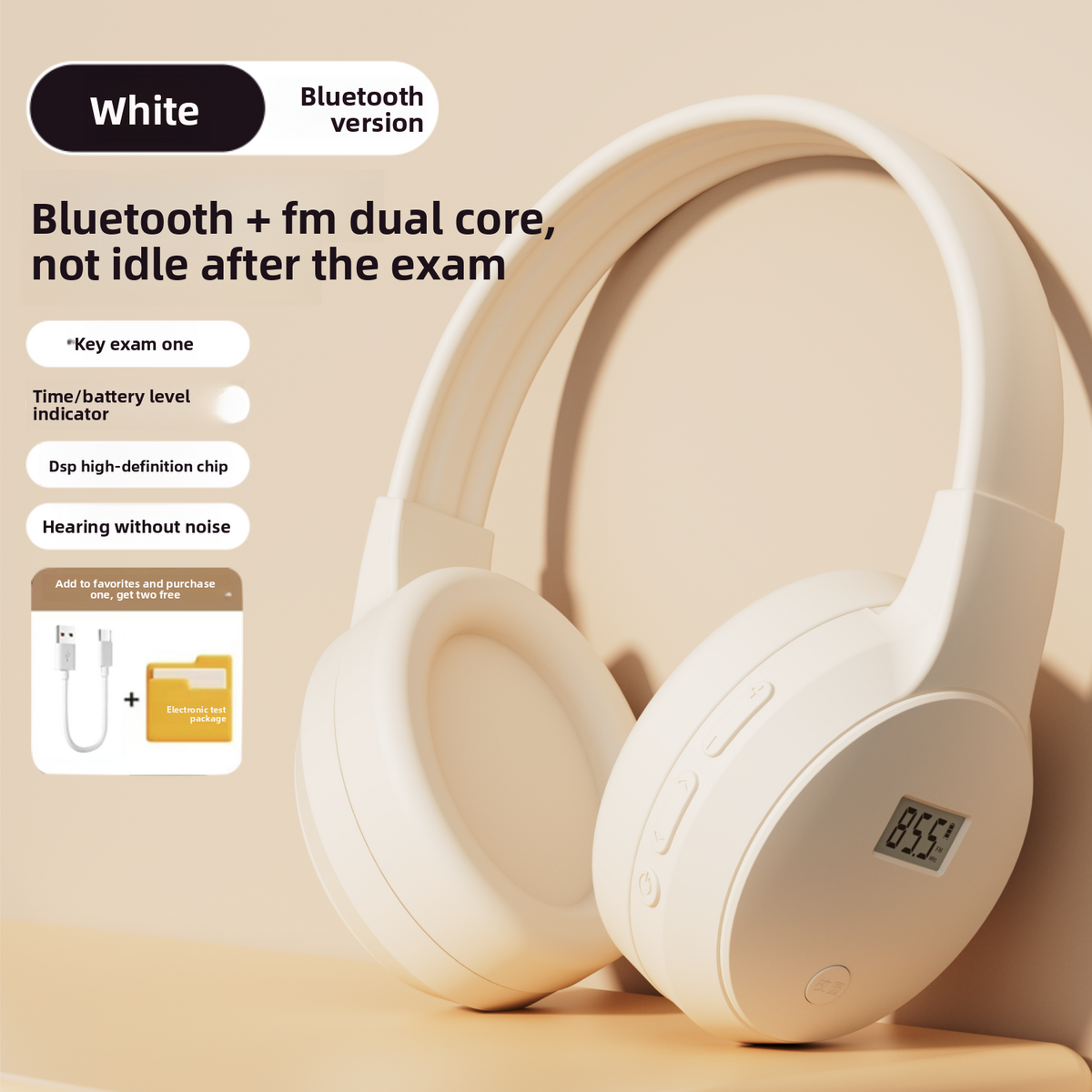 CET Exam Headphones with FM Radio and Bluetooth – additional product photo 9
