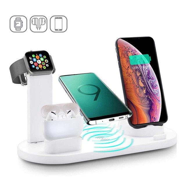 15W 7 in 1 Wireless Charger Stand Pad For iPhone 14 13 12 11 XR Apple Watch Airpods Pro iWatch 8 7 6  Fast Charging Dock Station