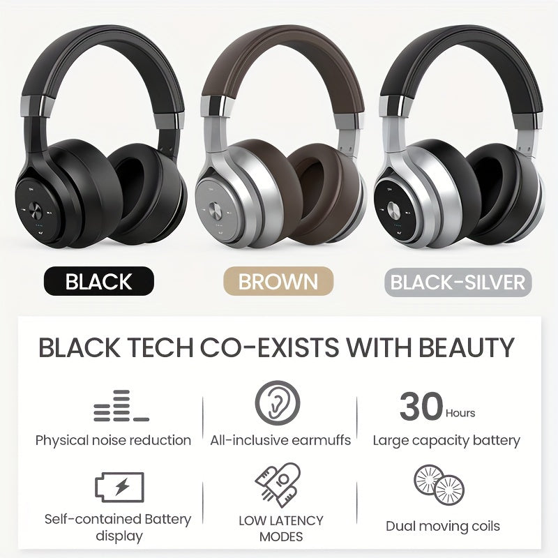 Wireless Headphones, 30H Playtime EQ Music Modes Wireless Headphones With Microphone, HiFi Stereo Foldable Lightweight Headset, Deep Bass For Phone PC Headset - Digital Edges | Online Electronics Store