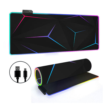 RGB Gaming Mouse Pad Oversized Grid LED Desk Mat Thickened Natural Rubber – additional product photo 4