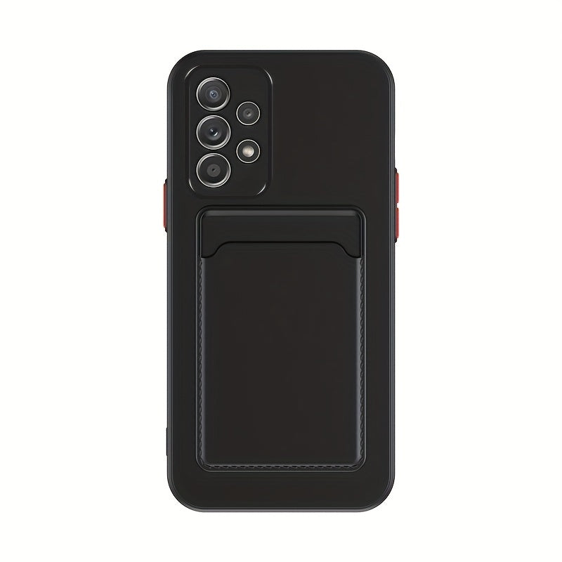 Premium Black Protective Cover for Samsung S21/S22/S23/A52/A72/A73/M53/M33/A33/A34/A54/A32/A12/Note20u - Insertable Card Slot & Superior Skin-Feeling - Digital Edges | Online Electronics Store