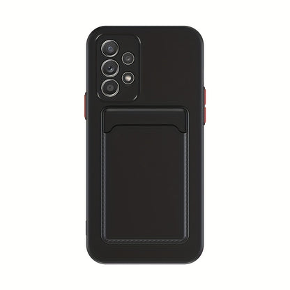 Premium Black Protective Cover for Samsung S21/S22/S23/A52/A72/A73/M53/M33/A33/A34/A54/A32/A12/Note20u - Insertable Card Slot & Superior Skin-Feeling - Digital Edges | Online Electronics Store