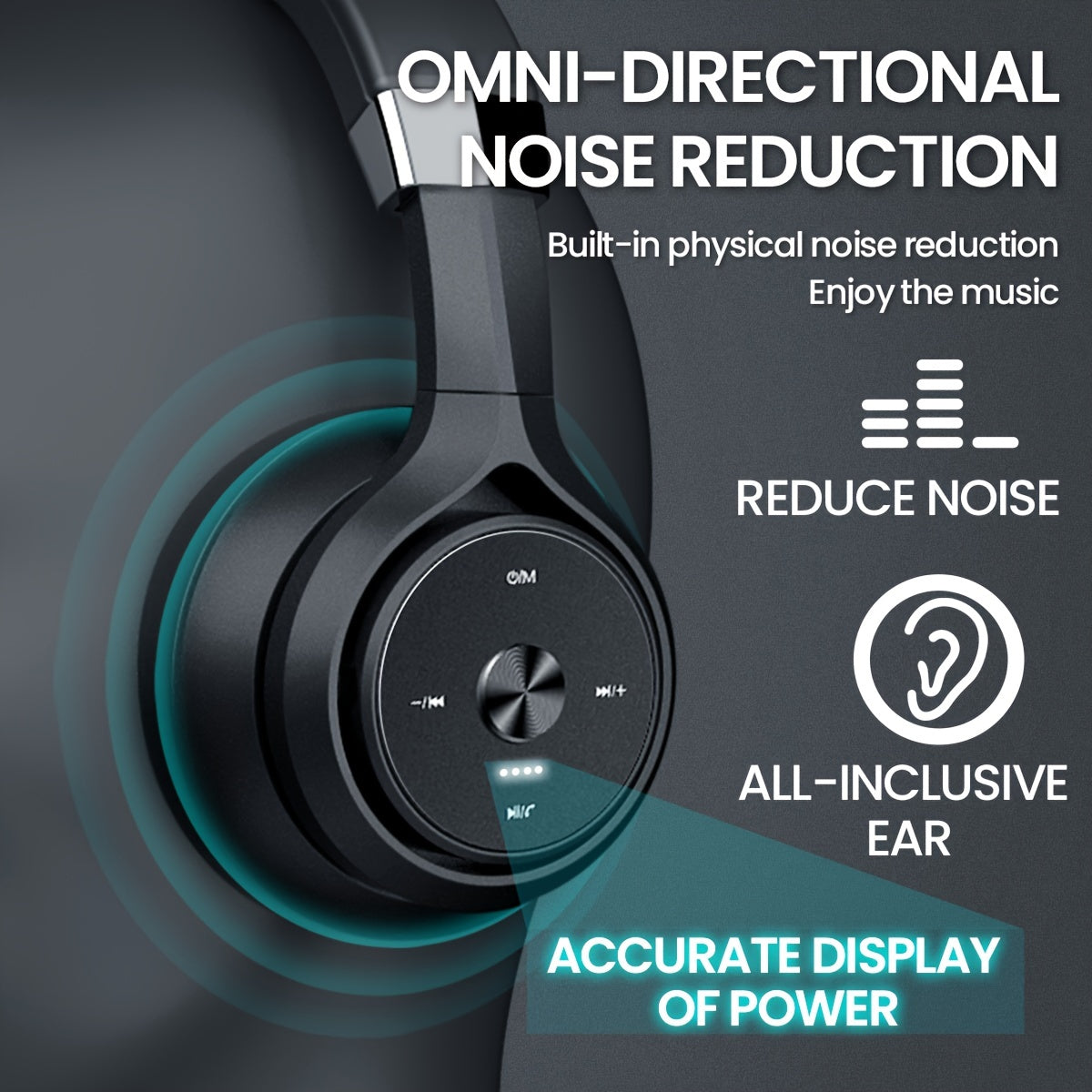 Wireless Headphones, 30H Playtime EQ Music Modes Wireless Headphones With Microphone, HiFi Stereo Foldable Lightweight Headset, Deep Bass For Phone PC Headset - Digital Edges | Online Electronics Store