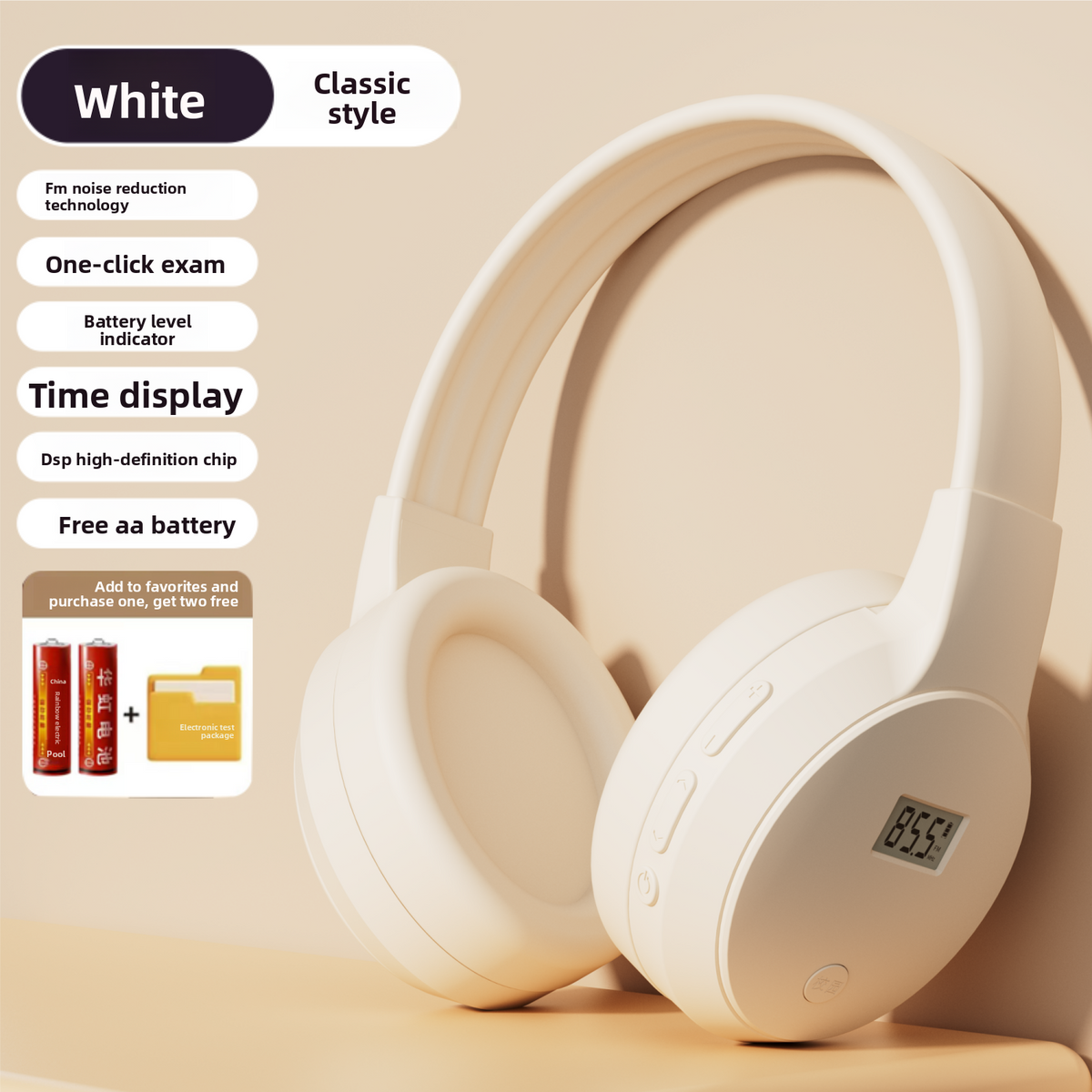 CET Exam Headphones with FM Radio and Bluetooth – additional product photo 5