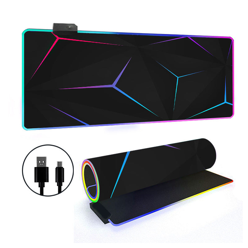 RGB Gaming Mouse Pad Oversized Grid LED Desk Mat Thickened Natural Rubber – additional product photo 5