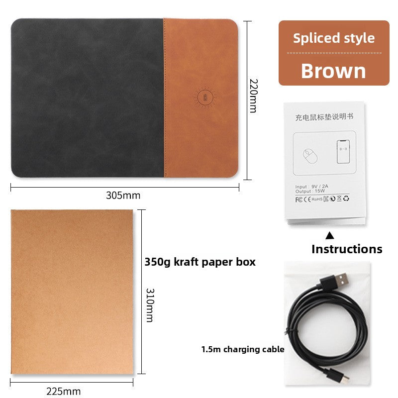 15W Wireless Charging Mouse Pad Desk Mat
