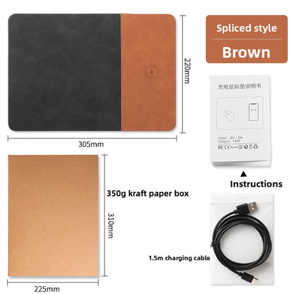 15W Wireless Charging Mouse Pad Desk Mat