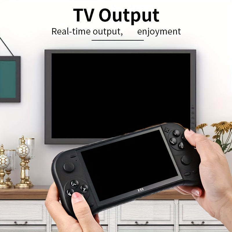X50 HD Screen Game Console Portable Gamepad 12.95cm Retro Handheld Game Player HD TV Output For Children Kids Gift - Digital Edges | Online Electronics Store