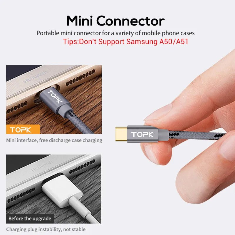 1m 2m USB Type C Charging Cable Data transmission & Charge Type-C USB - Digital Edges | Online Electronics Store