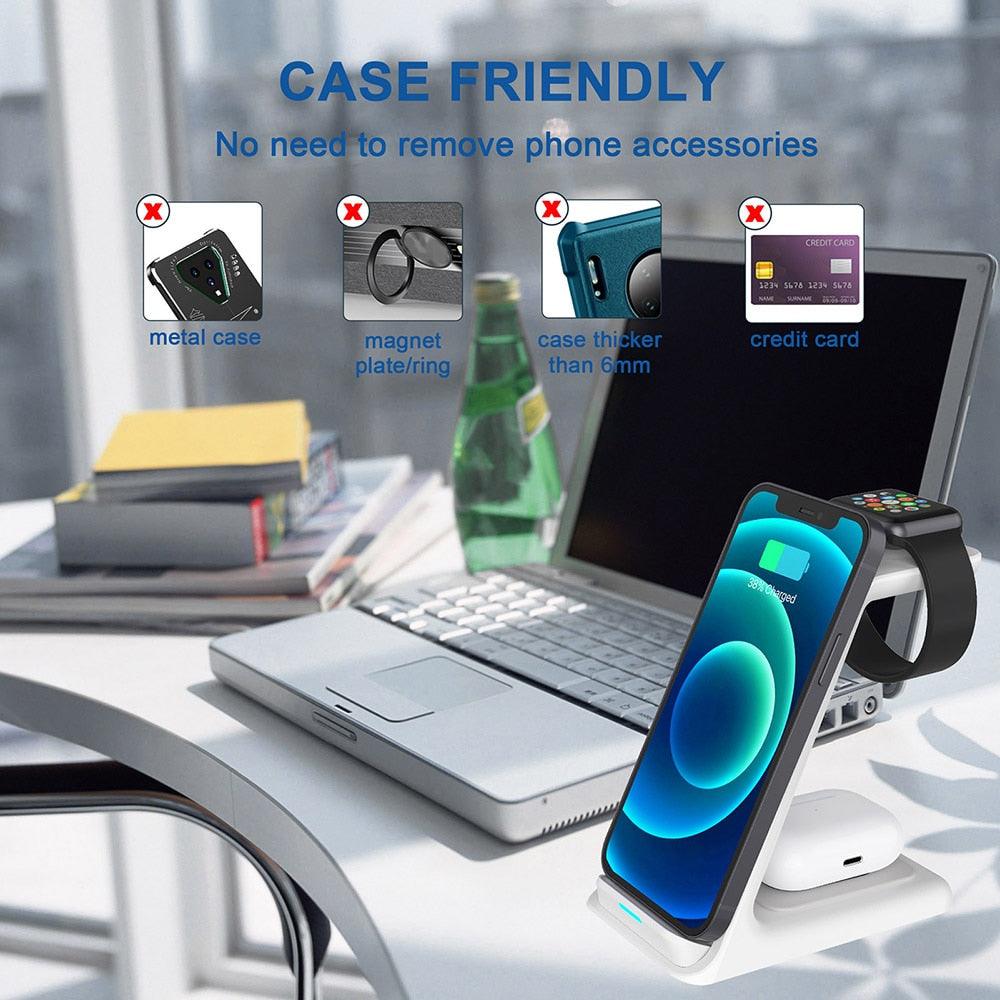 3 in 1 Wireless Charger Stand Dock 20W - Digital Edges | Online Electronics Store
