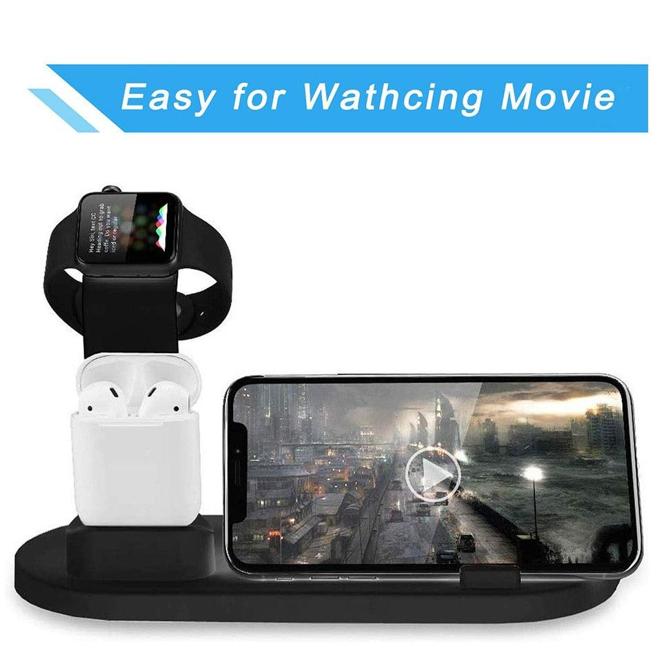 15W 7 in 1 Wireless Charger Stand Pad For iPhone 14 13 12 11 XR Apple Watch Airpods Pro iWatch 8 7 6  Fast Charging Dock Station