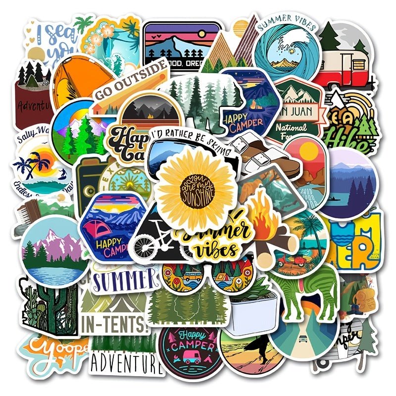 Adventure Stickers-50PCS for Laptop Water Bottle, Car, Luggage For Adult Teens - Digital Edges | Online Electronics Store