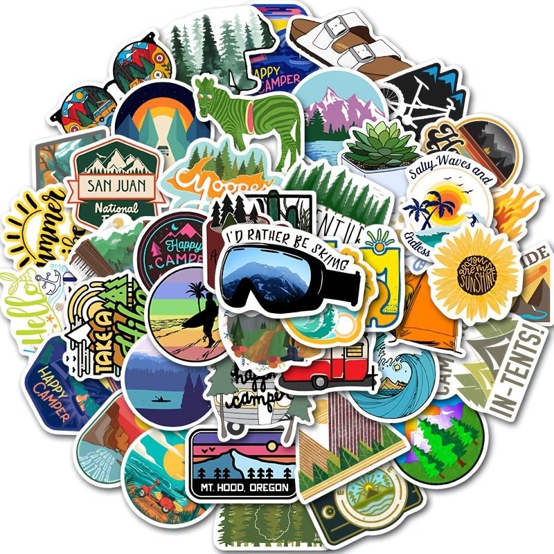 Adventure Stickers-50PCS for Laptop Water Bottle, Car, Luggage For Adult Teens - Digital Edges | Online Electronics Store