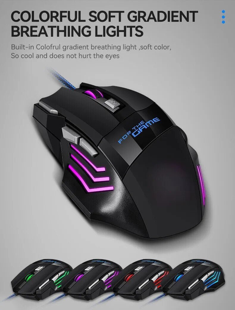 Best Gaming Mouse for Large Hands | RGB Backlit Ergonomic Mice 7D Wired - Digital Edges | Online Electronics Store