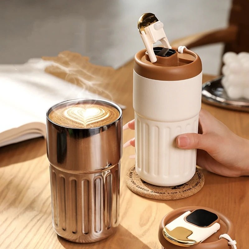 Best insulated Coffee Mug-Portable keeps Cold And Heat LED Temperature - Digital Edges | Online Electronics Store