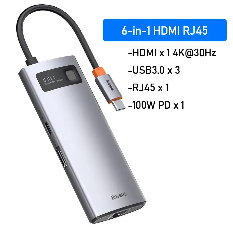 Best USB Hub for Macbook | Baseus USB-4K Type C-3.0 Splitter PD 100W - Digital Edges | Online Electronics Store
