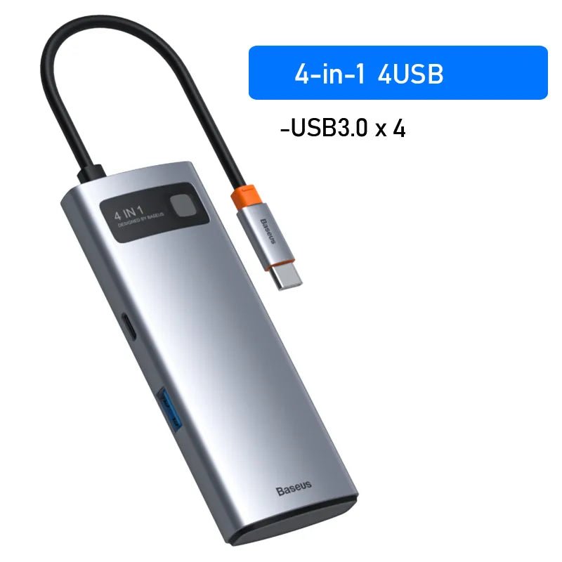 Best USB Hub for Macbook | Baseus USB-4K Type C-3.0 Splitter PD 100W - Digital Edges | Online Electronics Store